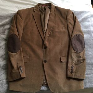Adolfo light brown corduroy blazer.